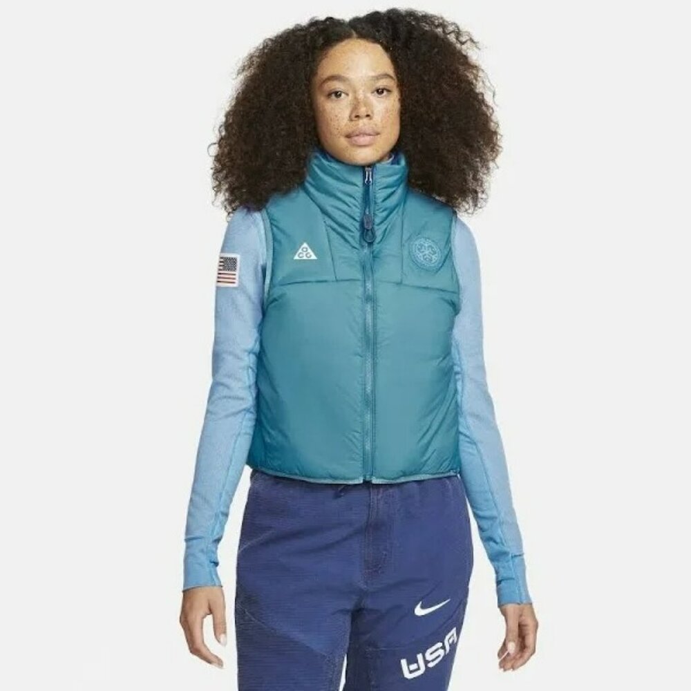 NWT Nike Women's Jackets & Coats Nike Acg Therma-Fit Usa Team Packable Insulated